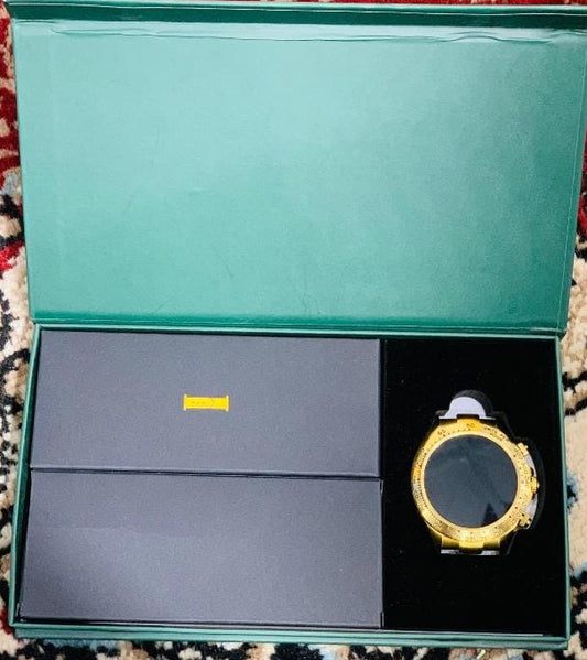 BCD-49 Round Dial Smart Watch – Gold Chain Strap | Stylish Men’s & Women’s Digital Watch