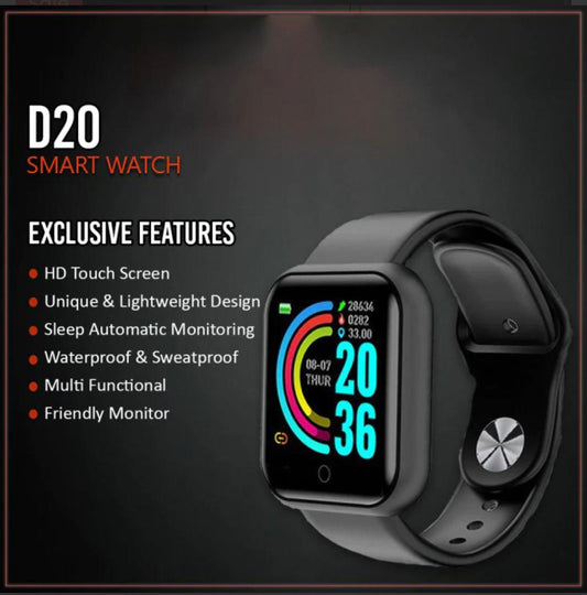 👉 D20 Ultra Smart Watch – Heart Rate, Blood Pressure & Oxygen Monitor | Fitness Smart Bracelet (Random Color)