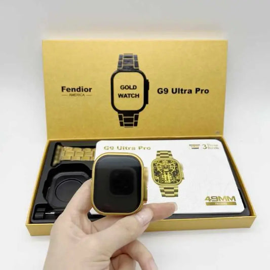 G9 Ultra Pro Smart Watch – Gold Color Edition | Series 9 with QDfit Pro App