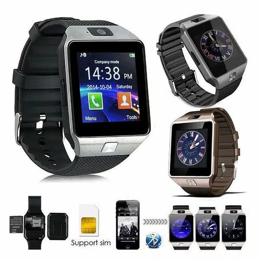 DZ09 Bluetooth Smartwatch – Touchscreen Wrist Watch with Camera, SIM Support & Fitness Features | Best Price in Pakistan