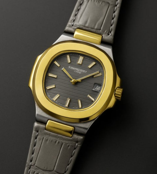 Patek Philippe Nautilus 8044 – Luxury Grey & Gold Tone Watch for Men (Premium Quality)