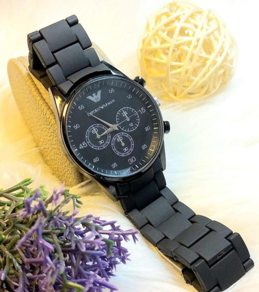 Emporio Armani AA1 Men’s Stylish Watch – Premium Quality Wristwatch with Adjustable Strap (Single Piece)