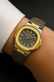 Patek Philippe Nautilus 8044 – Luxury Grey & Gold Tone Watch for Men (Premium Quality)