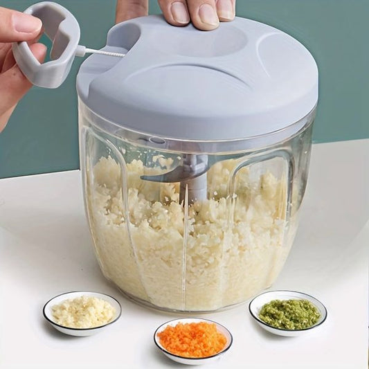 5-Blade Manual Vegetable Chopper – Hand Pull Food Cutter & Onion Dicer | Quick Salad & Garlic Chopper (Random Color) in Pakistan