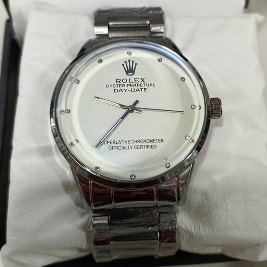 Rolex Style Men’s Luxury Watch – Best Quality Stainless Steel Chain Wristwatch with Box